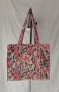 Vintage Rose Vine Handmade Quilted Tote Bag